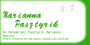 marianna pasztyrik business card